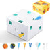 Migipaws Automatic MigiBox Plus Cat Toys 3-in-1 Interactive Pounce Mystery Under 12 Holes Rechargeable White Kitten Toy