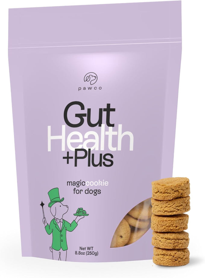 Pawco Heart Support Dog Treats, Crunchy Cookies with Peanut Butter, Apple & Taurine for Healthy Rewards, 8.8oz