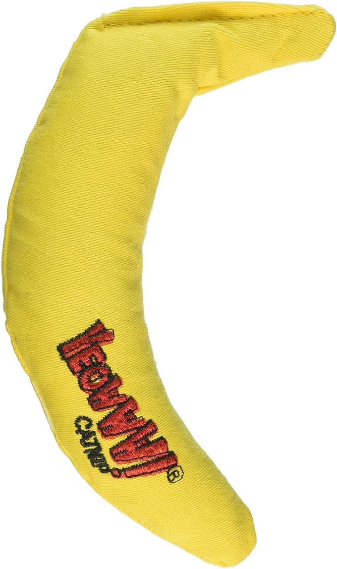 Yeowww! Yellow Banana Catnip Toy, 100% Organic, Handmade in USA, 2 Pack Fun Textures