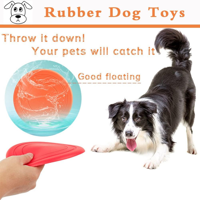 Bvrbaory 6 pack soft flying discs for small to medium dogs, safe on teeth, 6 colors, 7 inch diameter