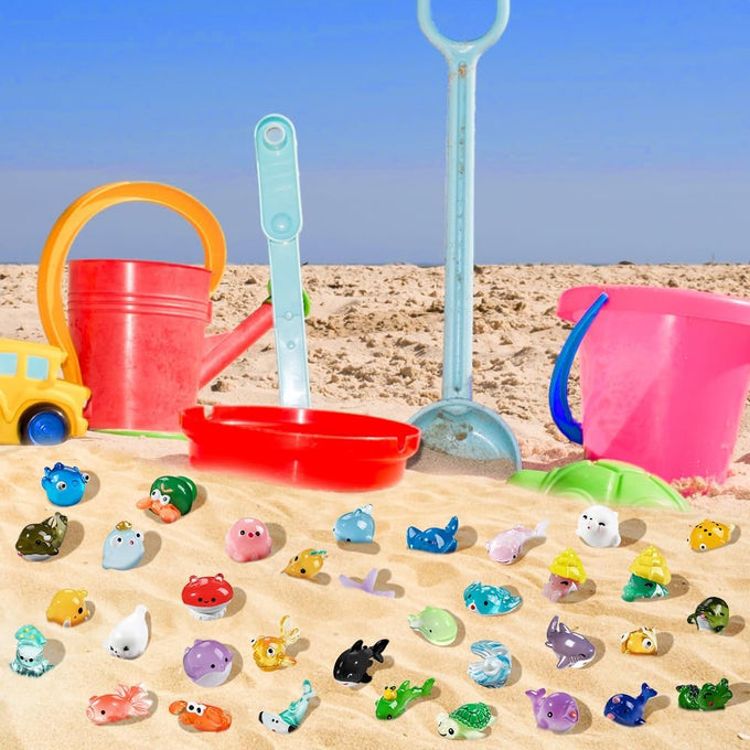 diydec 36pcs ocean resin animals tiny sea animals figurines aquarium ornaments