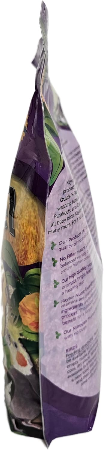 Cockatiel bird food with sunflower seeds, 4 lbs bag, triple cleaned and nitrogen flushed seed mix for cockatiel birds