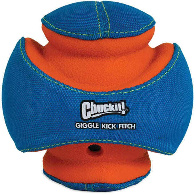 chuckit kick fetch ball dog toy large size 8-inch diameter floats in water durable rubber and foam