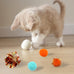 60-piece assorted cat toy set with kitten, mouse, crinkle, and pom pom balls