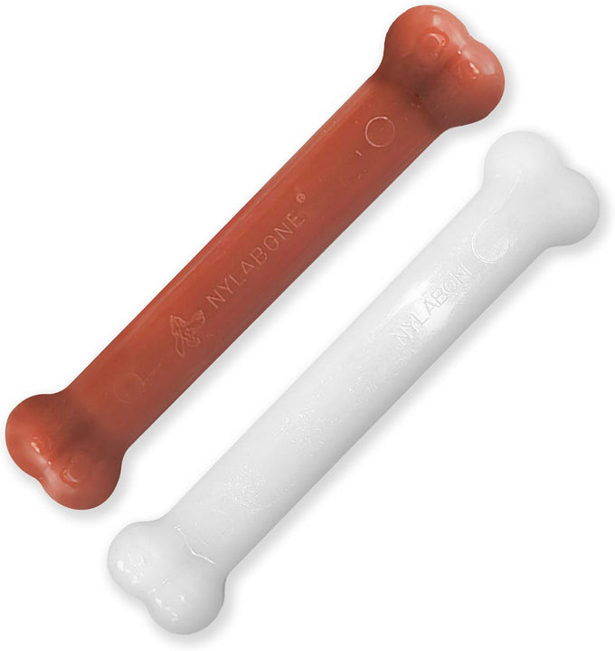 Nylabone Original Bone Power Chew Toy for Large Dogs, Durable 2-Pack, Chicken Flavor, Basted Blast, Up to 50 lbs