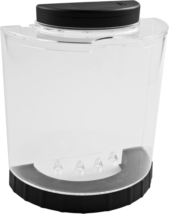 Tetra LED half moon aquarium kit with clear plastic fish tank ideal for betta fish care, small, 1.1 gallons, energy-efficient LED lighting