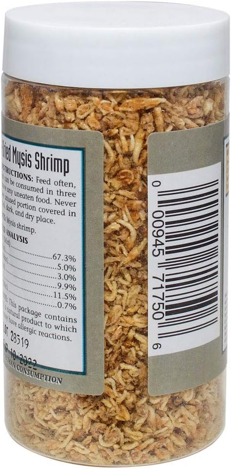 San Francisco Bay Brand Freeze-Dried Mysis Shrimp Food for Tropical and Freshwater Fish, 0.49 oz (14g)