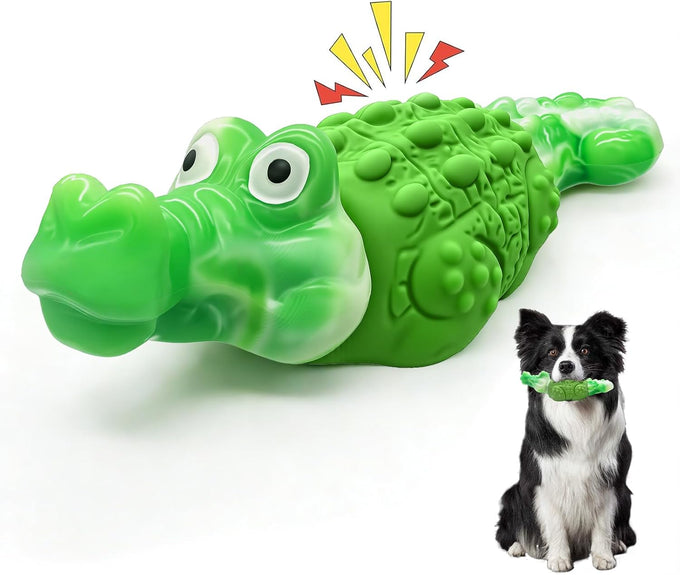 WinTour Tough Dog Toys for Aggressive Chewers, Indestructible Bacon Flavor Chew