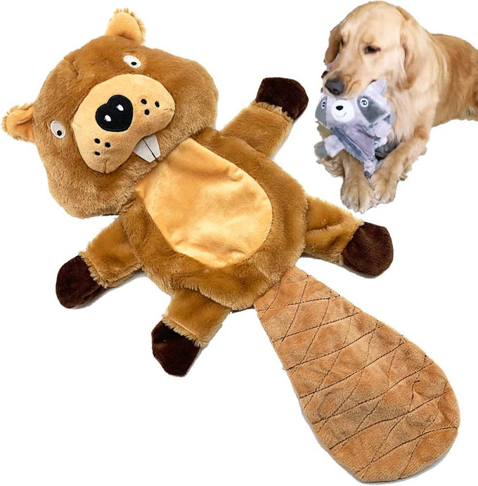 Jalousie plush toys for medium large dogs, 5 pack corduroy squeak toy