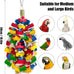multicolored wooden blocks bird chewing toy parrot cage bite toy for macaws cockatoos african grey and large parrot birds