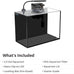 NICREW 2.5 gallon nano nature aquarium kit, black, ultra-clear glass, rimless desktop fish tank with light and filter