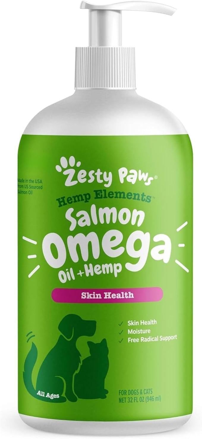 Zesty Paws Wild Alaskan Omega-3 Blend Pollock + Salmon Oil for Dogs and Cats 8.5oz