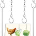 304 Stainless Steel Chicken Vegetable Hanging Feeder Toy for Hens Pet Chicken Veggies Skewer Fruit Holder
