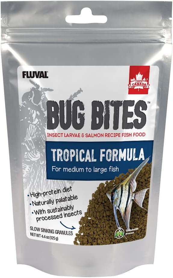 Fluval Bug Bites Tropical Fish Food for Small to Medium Sized Fish, 1.6 oz, A6577