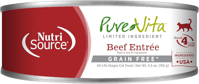 Beef & Beef Liver Entrée Grain-Free Cat Food 12/5 Oz
