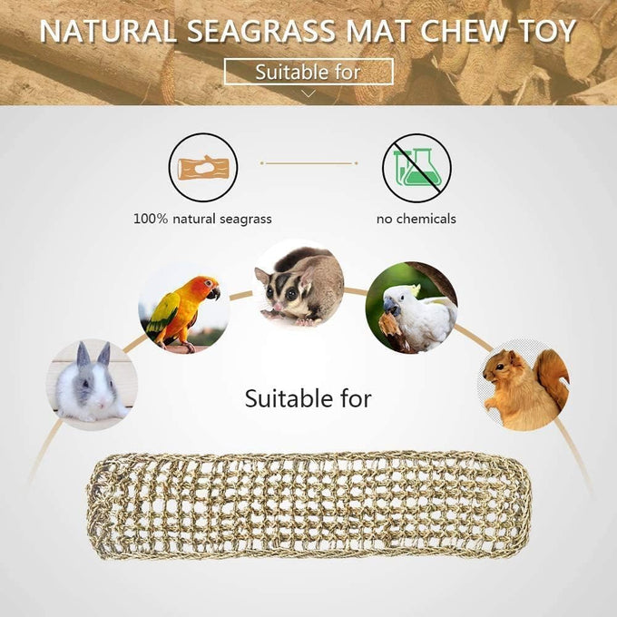 bird seagrass mat 30x7 natural grass woven hammock cage accessories for parrots and other birds