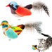 2-pack Catnip Cat Toys with Real Feather, Lifelike Chirp Sound for Indoor Hunting Instinct