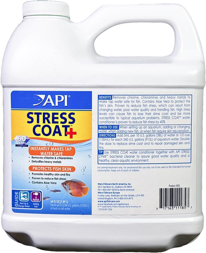 API Stress Coat Aquarium Water Conditioner 16-Ounce Bottle Tap Water Safe for Fish