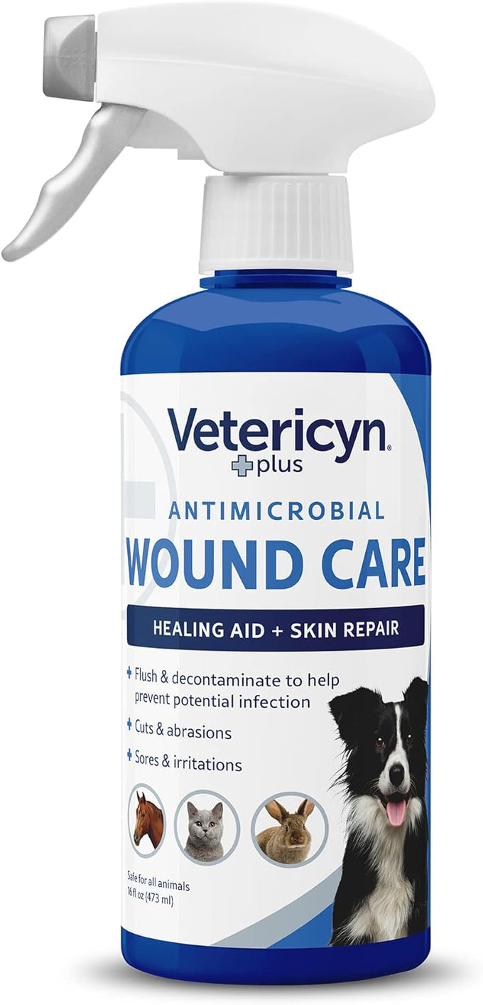 Vetericyn Plus 3-ounce Dog Wound Care Spray, Healing Aid and Skin Repair for Animals, pH-balanced and Non-toxic
