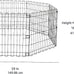 Amazon Basics Foldable Octagonal Metal Exercise Dog Playpen, 8 Panels, Extra Small, 24x24 Inches, Black