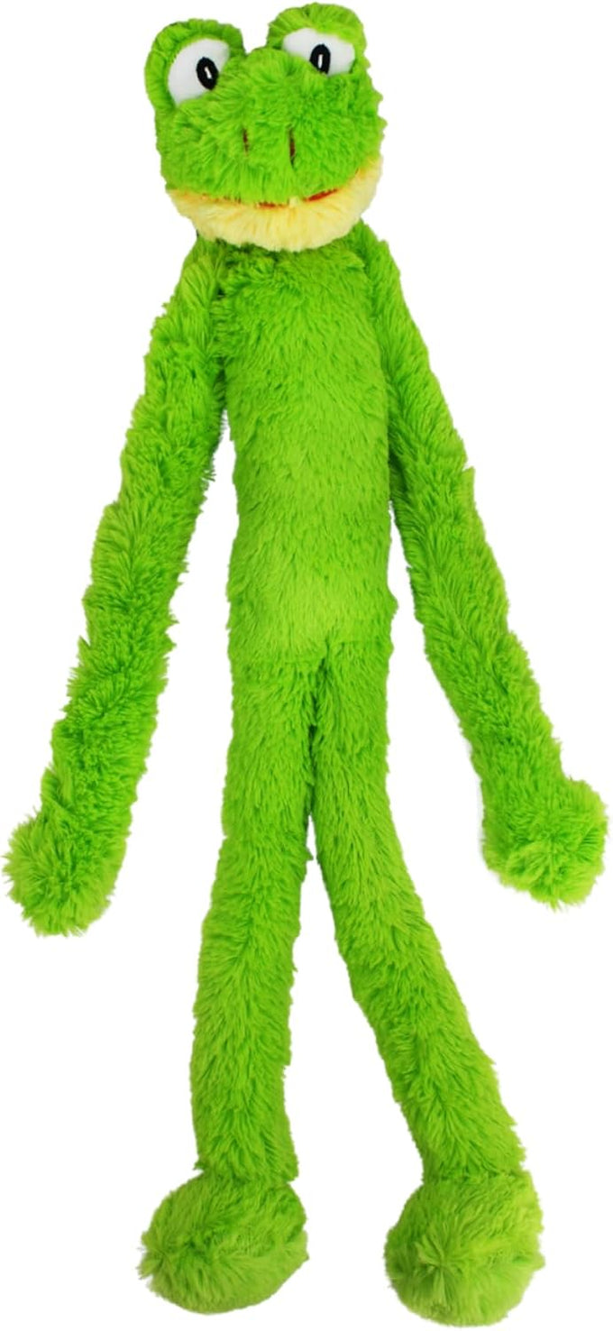 Multipet Swingin 19-inch large plush dog toy with extra long arms and squeakers for hours of entertainment