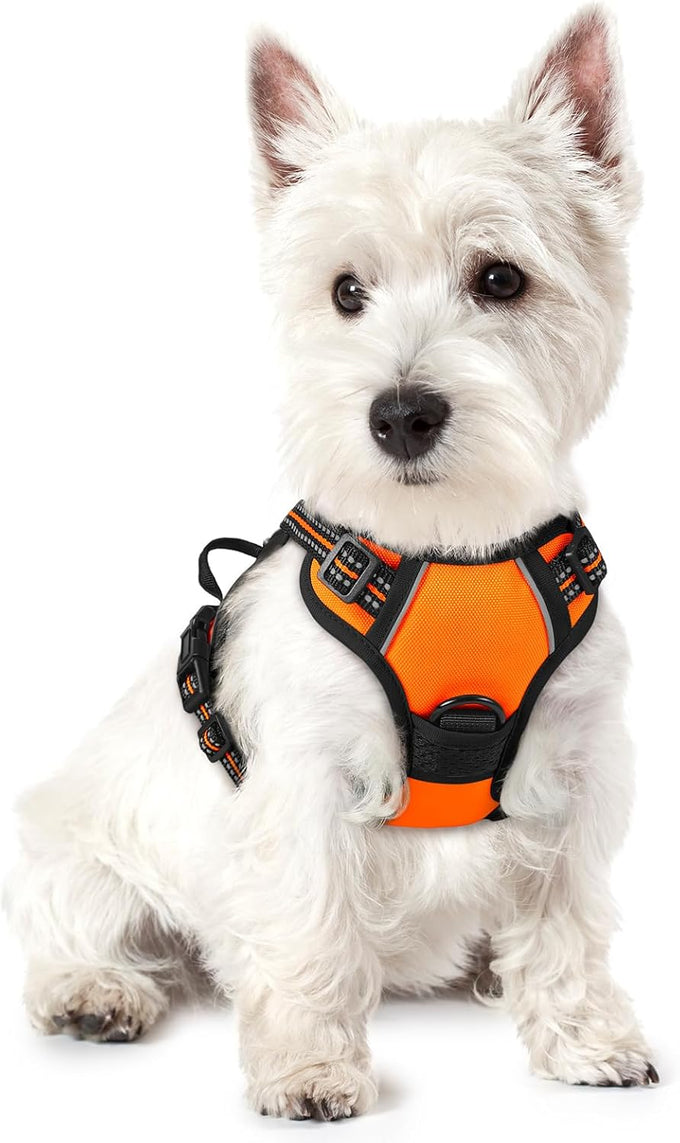 rabbitgoo dog harness no pull black large adjustable soft padded reflective oxford vest for labrador german shepherd