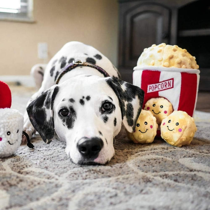 ZippyPaws Burrow - Interactive Dog & Puppy Toy for Boredom, Stimulating Pet Products, Small & Medium Dogs, Popcorn Bucket