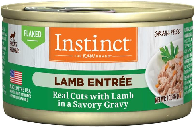 Instinct Flaked Entrée Wet Canned Cat Food Duck 5.5 Ounce Pack of 12 Grain Free High Protein