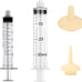 pet feeding syringe with silicone nipple 5ml and 10ml syringes for newborn kittens puppies and small animals