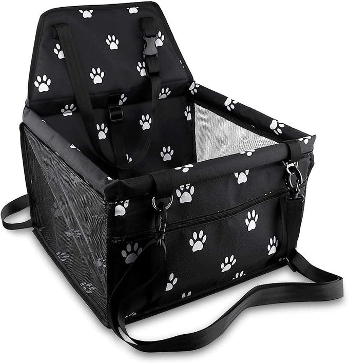 petbobi pet car booster seat for small dogs portable breathable bag with seat belt safety stable travel