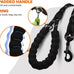 Taglory 6 ft rope dog leash with padded handle and reflective threads for medium large dogs, 1/2 inch, black