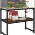 mondazie 20 gallon high rimless fish tank stand with shelf black 24" l x 12" w x 20.5" h