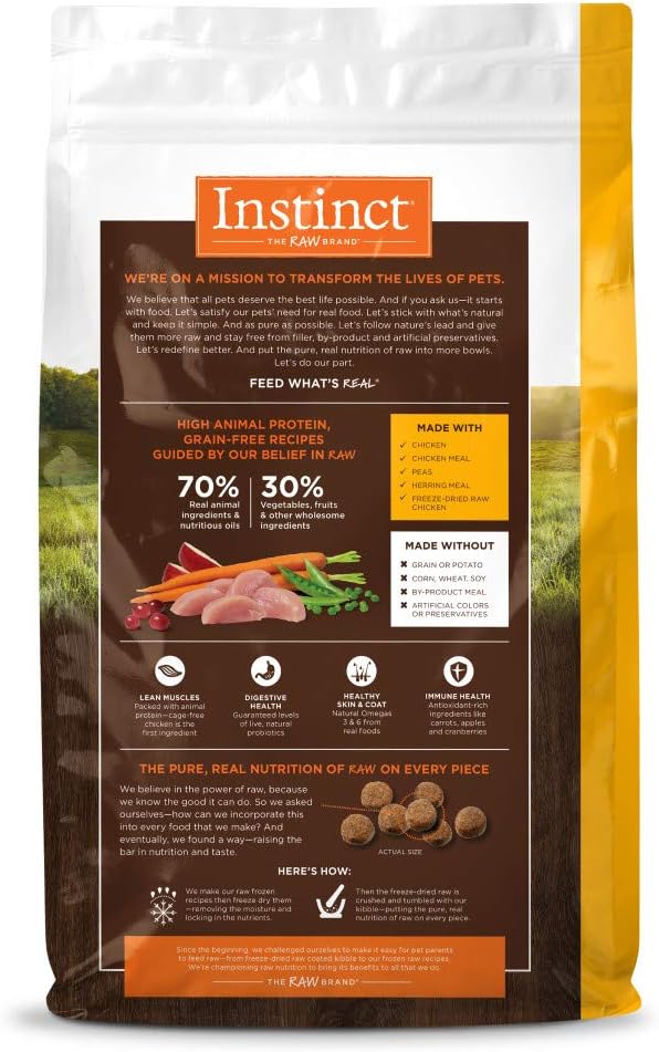 Instinct Original Grain-Free Raw Coated Chicken Dog Food, 22.5 lb