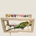 12-inch foldable hardwood parrot climbing bridge with colorful beads, 2 pack tri-section cage accessories for small birds