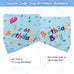Dog Birthday Bandana Set for Large Medium Small Dogs Pet - Blue, Adjustable Hat with Numbers 0-8
