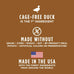 Original Duck Dry Cat Food, Grain-Free, Cage-Free, 81% Real Animal Ingredients, 10 lb Bag