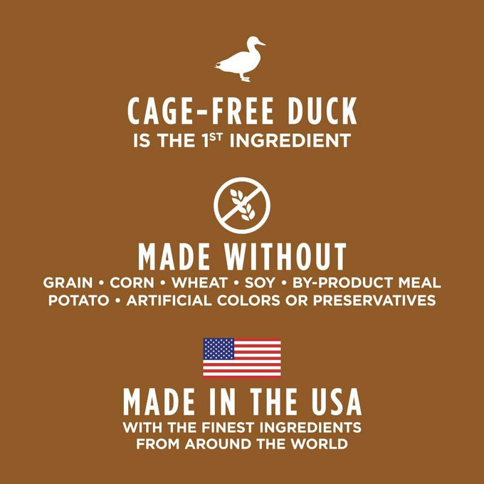 Original Duck Dry Cat Food, Grain-Free, Cage-Free, 81% Real Animal Ingredients, 10 lb Bag