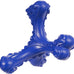 Blue Indestructible Natural Rubber Bone Toy for Large Breed Aggressive Chewers Dogs, Durable and Easy Cleaning