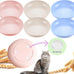 6-pack cat food bowls with non-slip feet, shallow relief, 5.5" wide, bpa-free, dishwasher safe