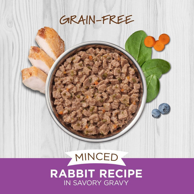 Instinct Original Minced Natural Wet Cat Food, Grain Free Rabbit, 3.5 oz Cups, Pack of 12, Made in USA