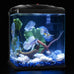 5-gallon glass aquarium starter kit for betta, shrimp, guppy, jellyfish, goldfish and beta with self-cleaning pump and 3-color light