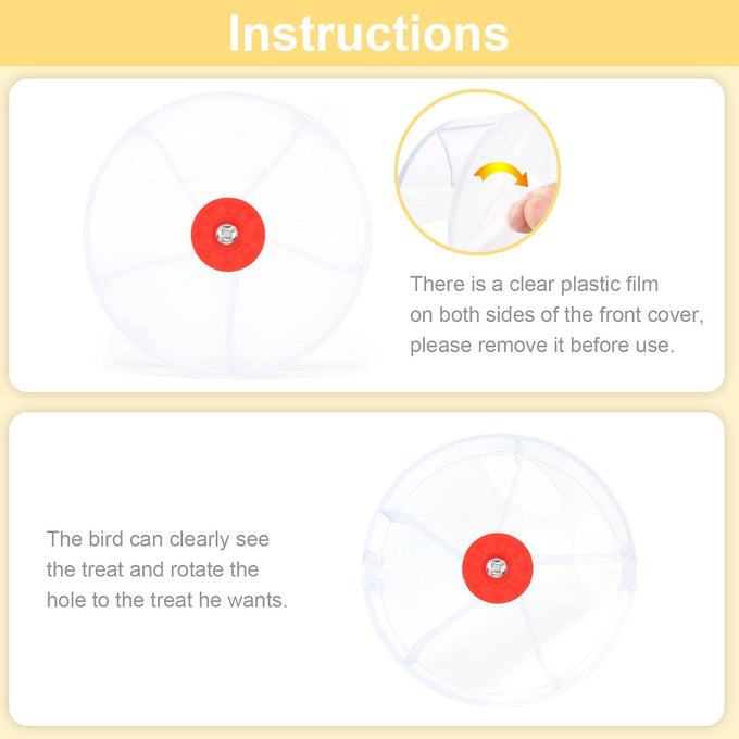 Bird Creative Foraging System Wheel Seed Food Ball Rotate Training Toy for Small Parrots