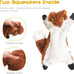 Non-toxic plush dog squeak toys, no stuffing, 5-pack woodland animals for small to large breeds