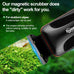 hygger magnetic aquarium fish tank glass cleaner for 0-0.25 inch thick glass aquariums tank