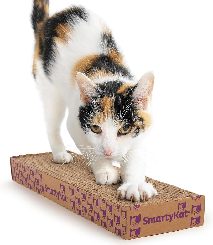 SmartyKat Super Scratcher Chaise Cat Bed with Catnip Infusion Technology, Brown, One Size