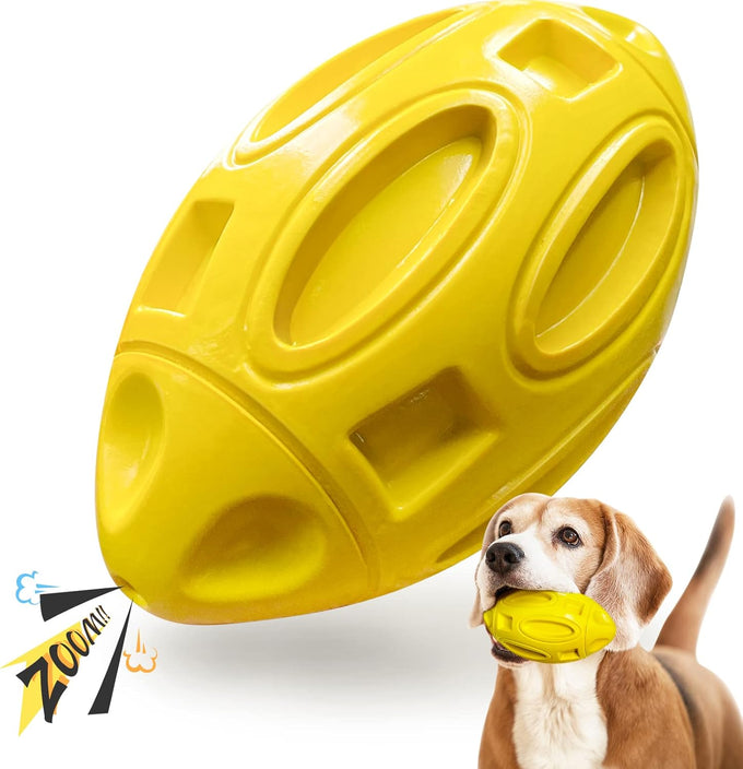 eastblue rubber puppy chew ball for medium and large breed aggressive chewers with squeaker