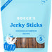 Bocce's Bakery low-sodium, high-protein, wheat-free chicken & pumpkin jerky dog treats, 4 oz, made in USA