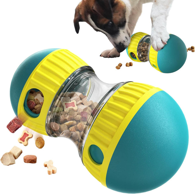 bsisuerm dog puzzle toy green adjustable treat dispenser for small medium large dogs