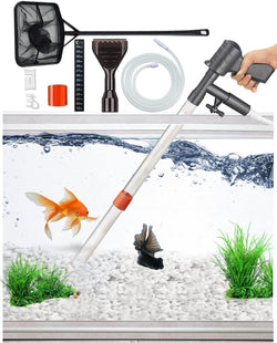 qzq aquarium gravel vacuum cleaner tools fish tank cleaning kit for aquarium thermometers fish net kit