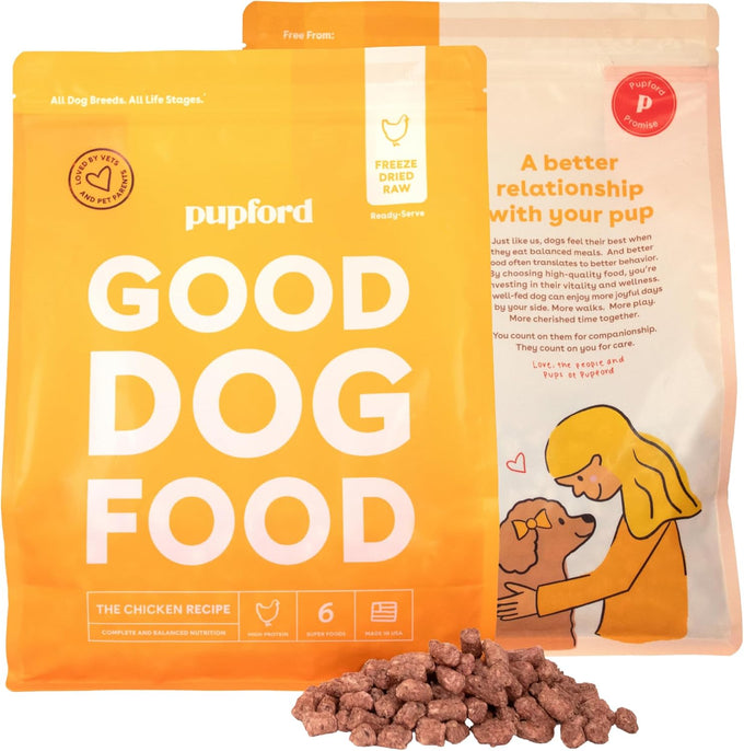 Pupford Freeze-Dried Raw Dog Food, High-Protein, Superfood